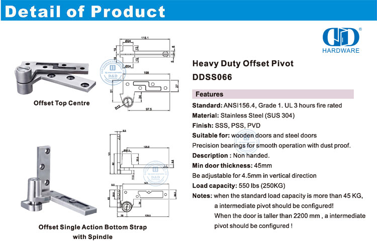 Heavy Duty Pivot Hinge Engsel Pivot Tugas Berat