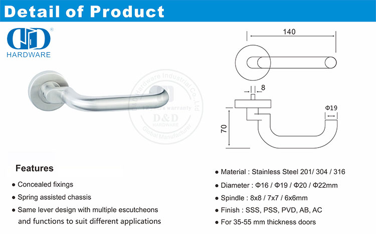 Double Sided Lever Handles Gagang Tuas Dua Sisi