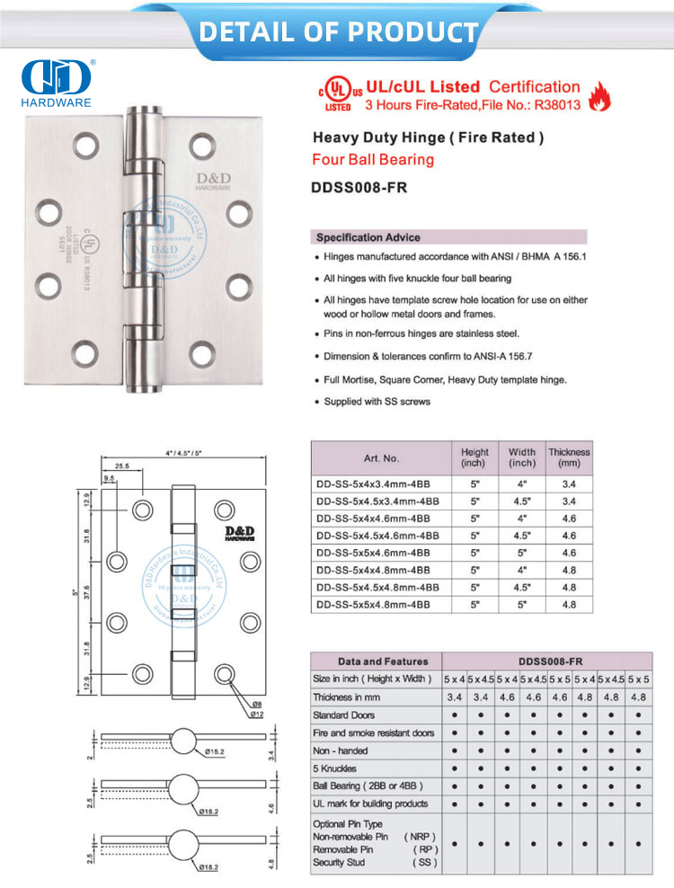 Architectural Door Hinge Engsel Pintu Arsitektur