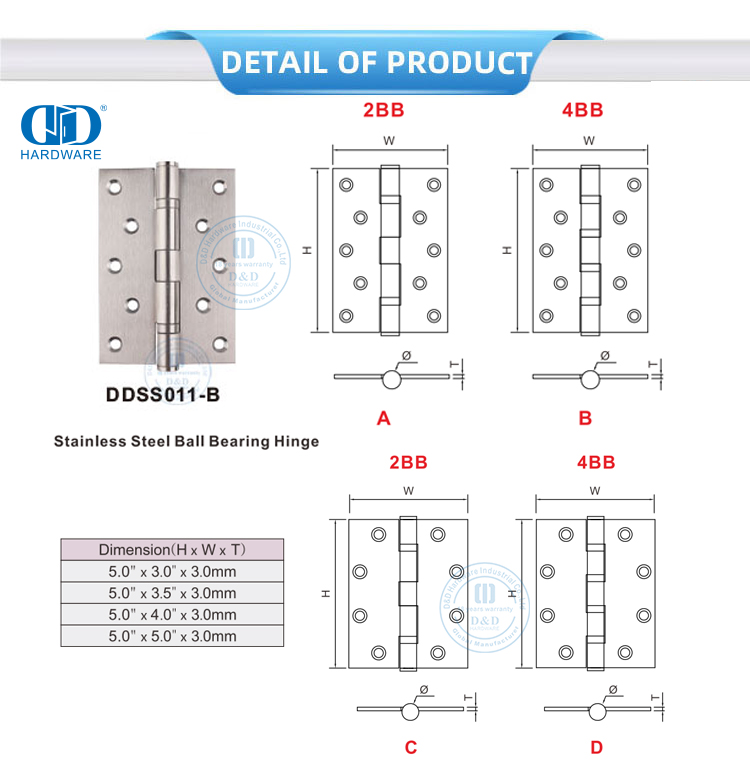 Ball Bearing Hinge Engsel bantalan bola