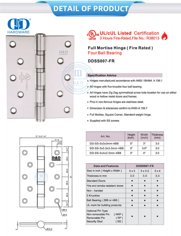 Apartment Interior Door Hinge Engsel Pintu Interior Apartemen