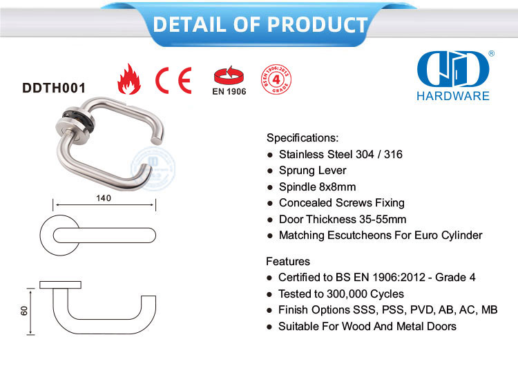 BS EN 1906 Lever Handle Gagang Tuas BS EN 1906