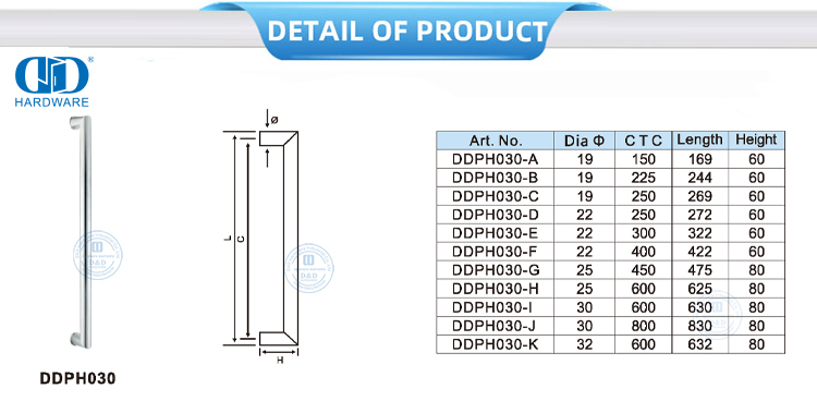 Single Door Pull Handles Gagang Tarik Pintu Tunggal