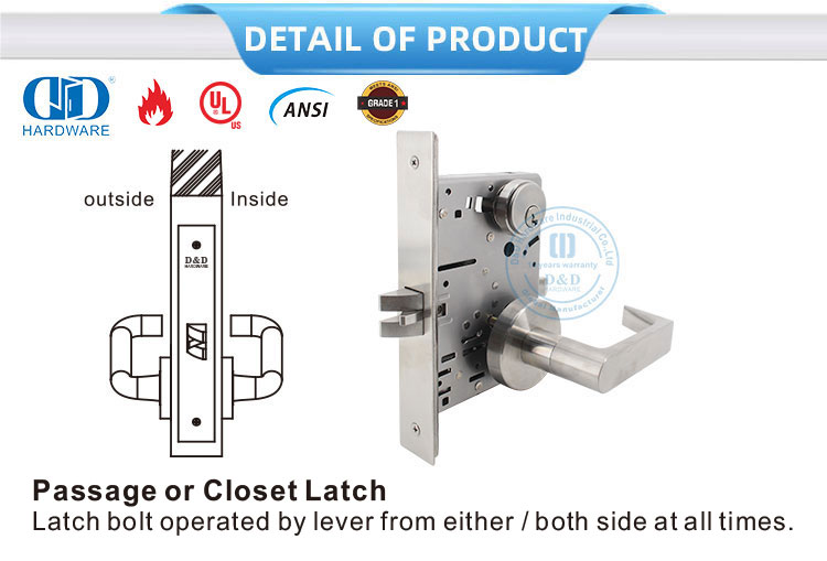 American Standard Door Lock Kunci Pintu Standar Amerika