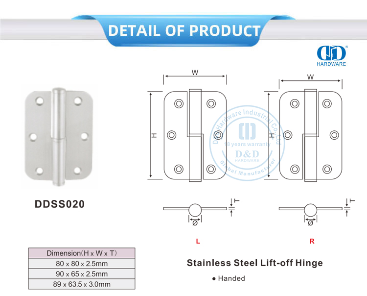 Lift-off Door Hinge Engsel Pintu Angkat