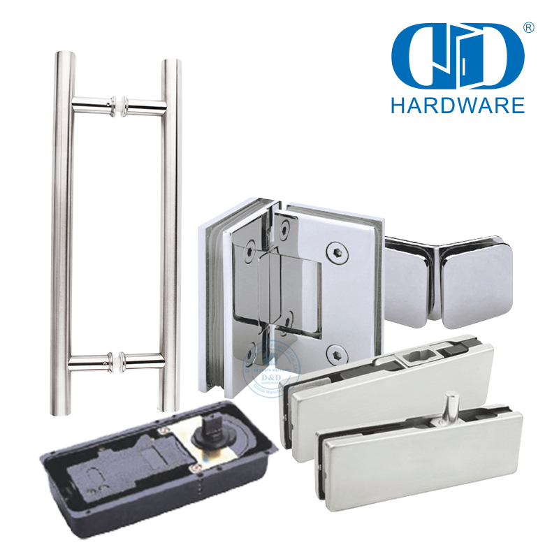 Engsel Pintu Kamar Mandi Perangkat Keras Kaca Stainless Steel untuk Kamar Mandi-DDGH001