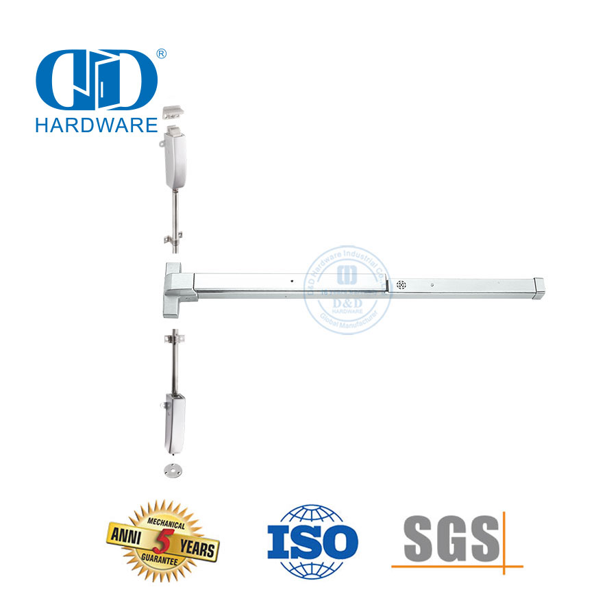 Aksesoris Pintu Stainless Steel Tipe Vertikal Setengah Panjang Panic Exit Hardware-DDPD030-SSS