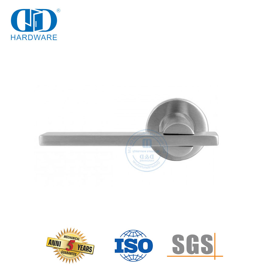 Desain Sederhana Elegan Pintu Utama Perangkat Keras Pegangan Tuas Tubular Datar-DDTH041-SSS