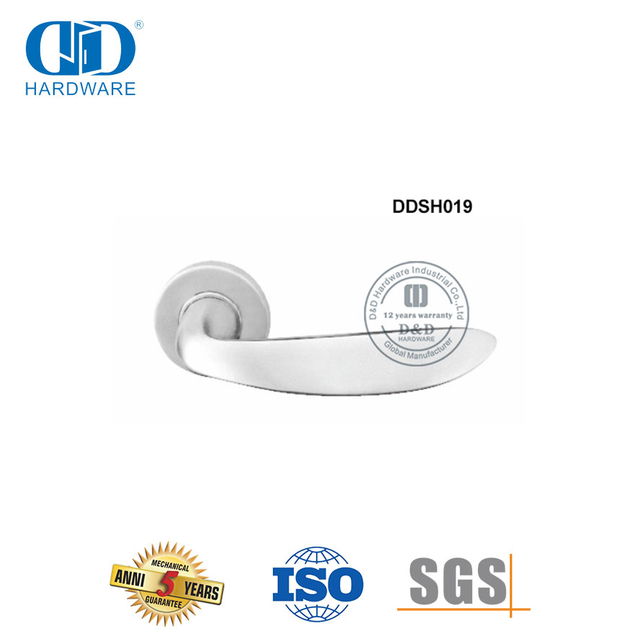 Aksesori Perangkat Keras Pintu Ganda Desain Modern Keamanan Kontemporer Pegangan Pintu Padat-DDSH019-SSS