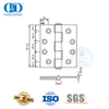 Jual Bagus Engsel Pintu Sambungan Polos Pengaman Stainless Steel -DDSS004