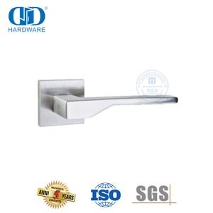Pegangan Pintu Tuas Padat Gedung Apartemen Roset Persegi Stainless Steel-DDSH048-SSS