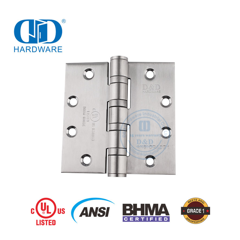 Pintu Eksterior Stainless Steel BHMA ANSI Kelas 1 Engsel Tugas Berat-DDSS001-ANSI-1-4.5x4.5x4.6mm