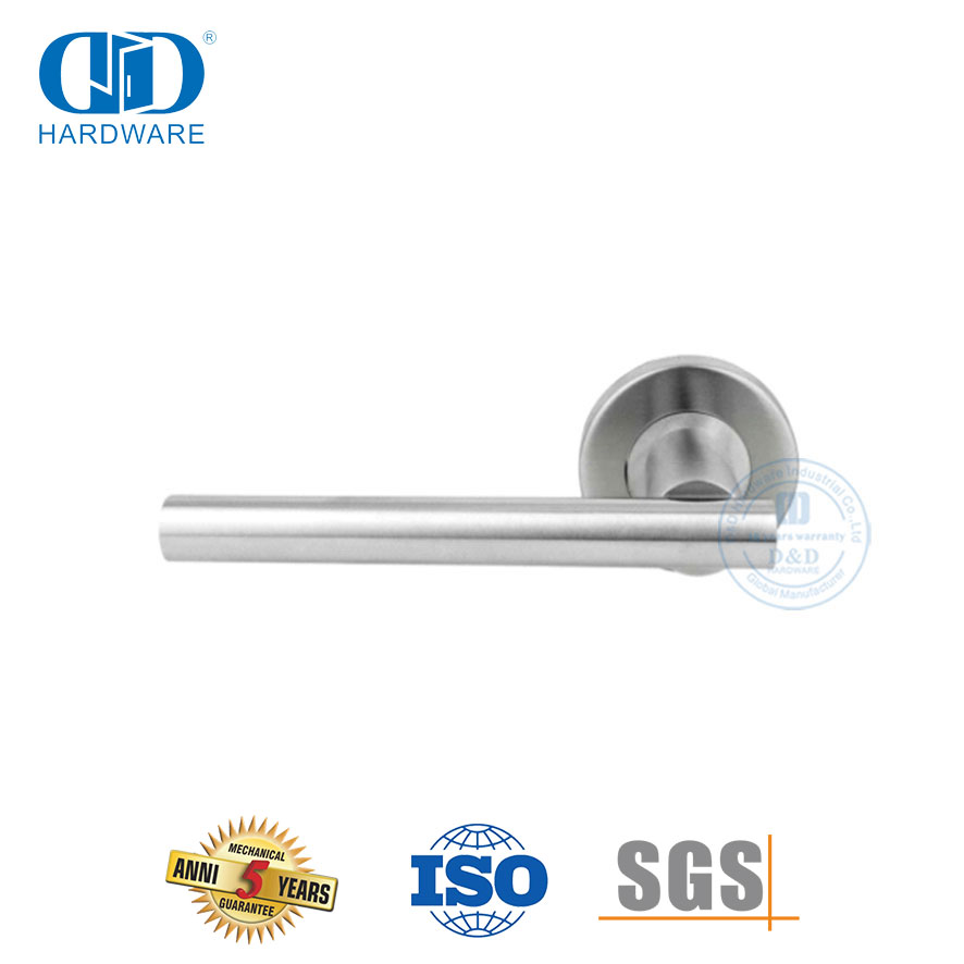 Set Pegangan Tuas Stainless Steel Desain Fashion Modern untuk Kamar Tidur-DDTH040-SSS