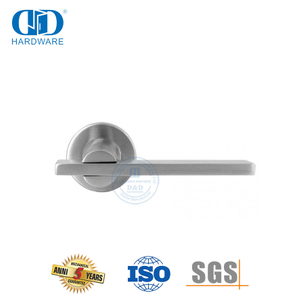 Desain Sederhana Elegan Pintu Utama Perangkat Keras Pegangan Tuas Tubular Datar-DDTH041-SSS