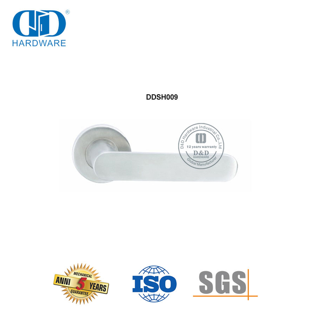 Aksesori Pintu Kayu Bangunan Komersial Pegangan Pintu Solid Finish Satin-DDSH010-SSS