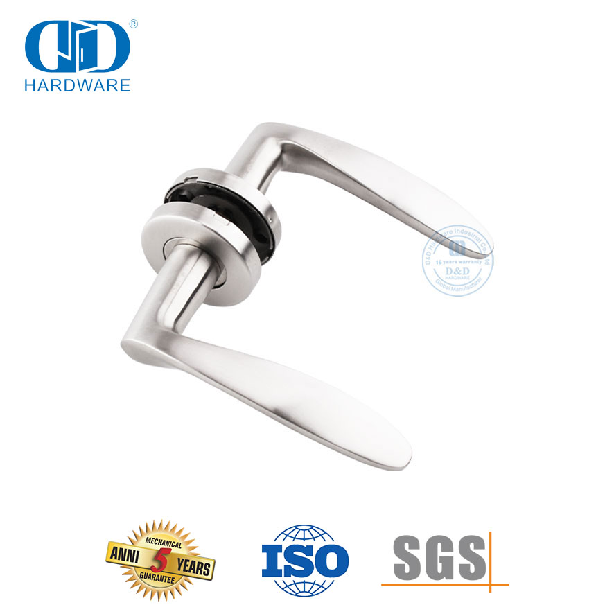 Gagang Tuas Padat Berbentuk Tabung Kamar Mandi Hotel Stainless Steel untuk Pintu Kayu-DDSH001-SSS