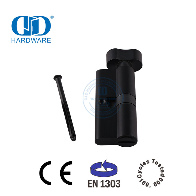 Matt Black EN 1303 Silinder Toilet Kamar Mandi untuk Pintu Rumah-DDLC007-70mm-MB