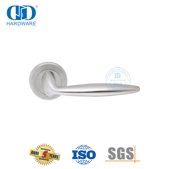 Gagang Pintu Eksterior Komersial Tuas Padat Perak Stainless Steel-DDSH041-SSS