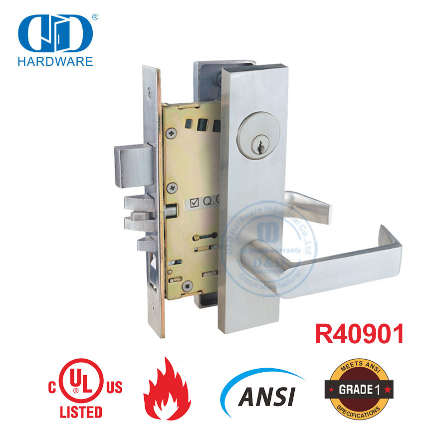 Kunci Tanggam Pintu ANSI Keamanan Tinggi dengan Tingkat Kebakaran UL untuk Gedung Apartemen-DDAL20