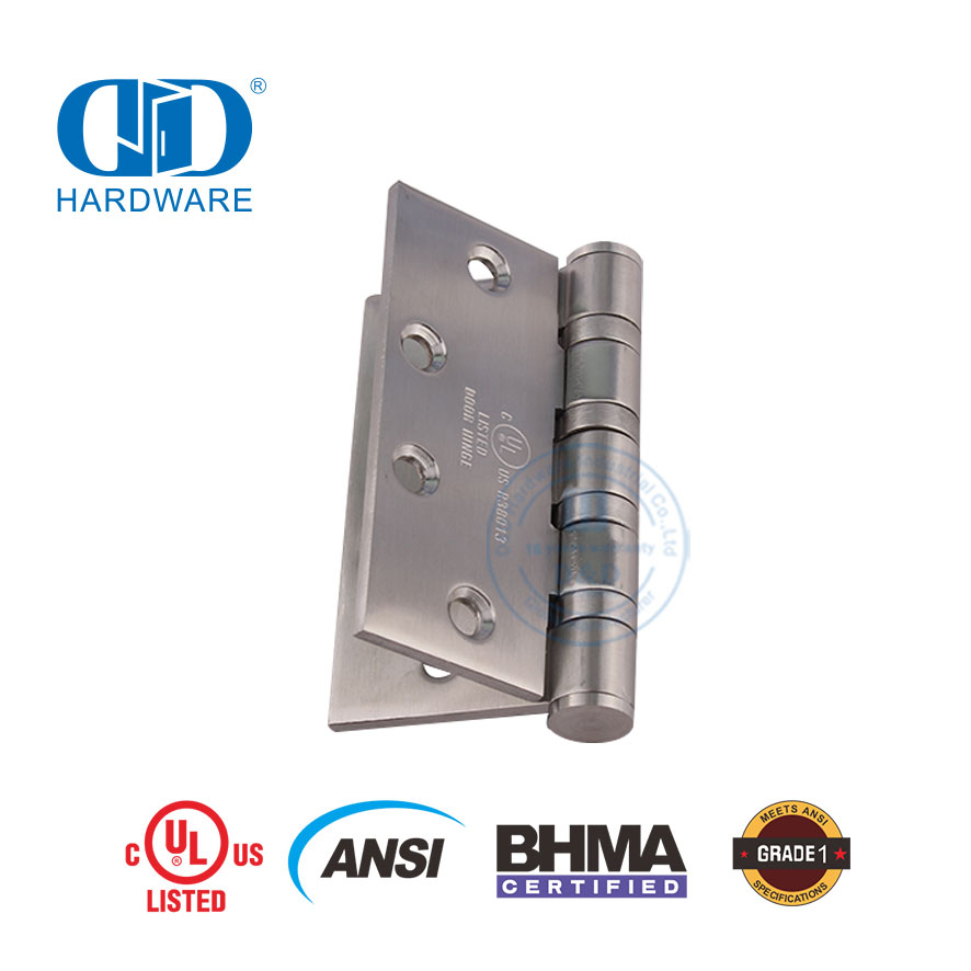 Pintu Eksterior Stainless Steel BHMA ANSI Kelas 1 Engsel Tugas Berat-DDSS001-ANSI-1-4.5x4.5x4.6mm