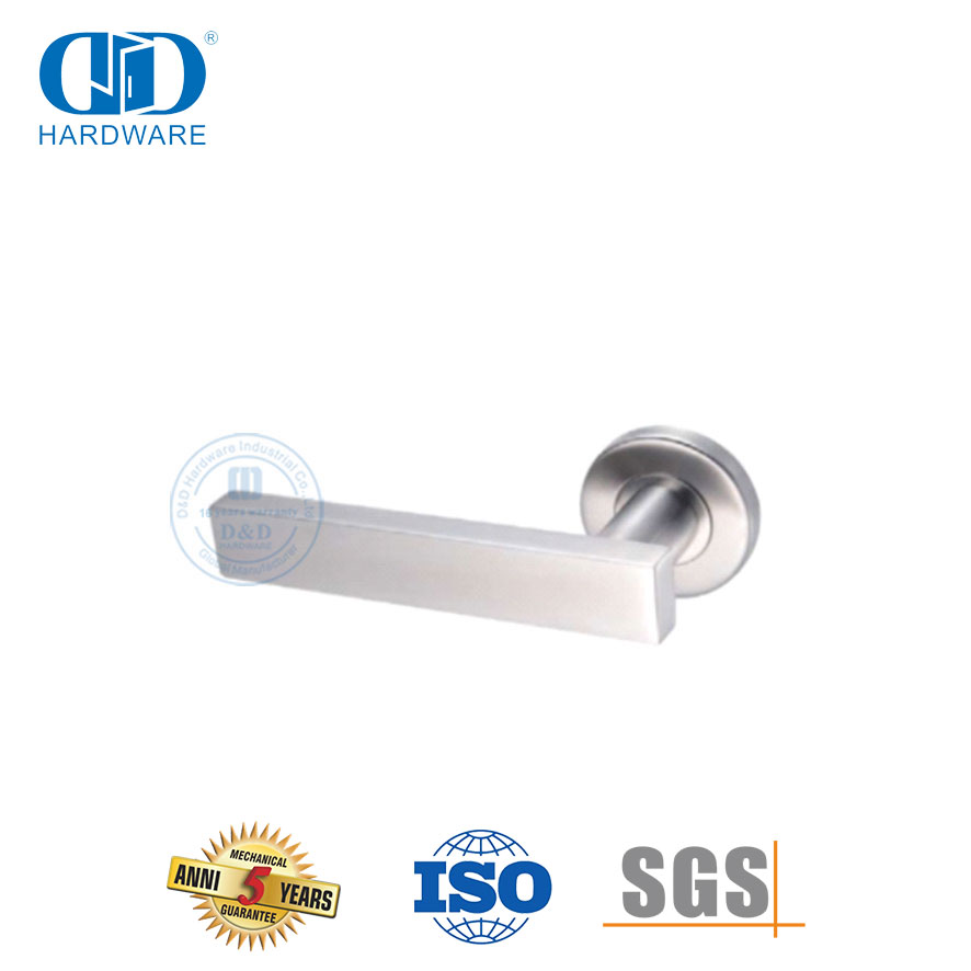 Gagang Pintu Stainless Steel Jenis Rosette Bulat untuk Rumah-DDTH039-SSS