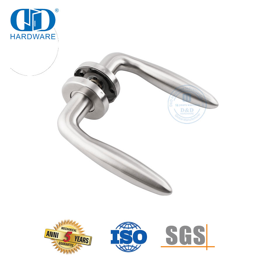 Perangkat Keras Pintu Mewah Interior Villa Eropa Pegangan Tuas Padat Baja Tahan Karat-DDSH024-SSS