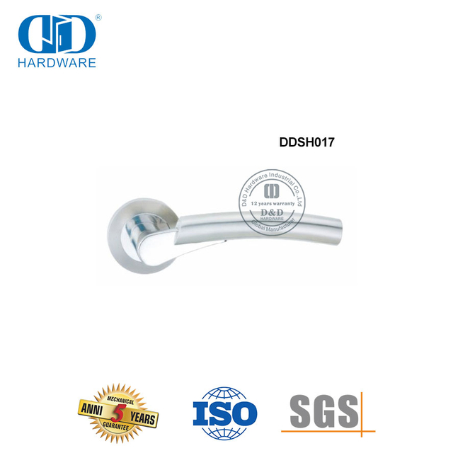 Pegangan Pintu Tipe Tuas Tabung Baja Tahan Karat 304 Internal Baru Kualitas Tinggi-DDSH017-SSS