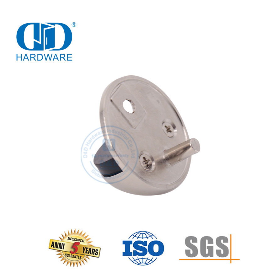 Penghenti Pintu Terpasang Di Lantai Tipe Terintegrasi Anti Tabrakan Satin Nikel-DDDS004-SN