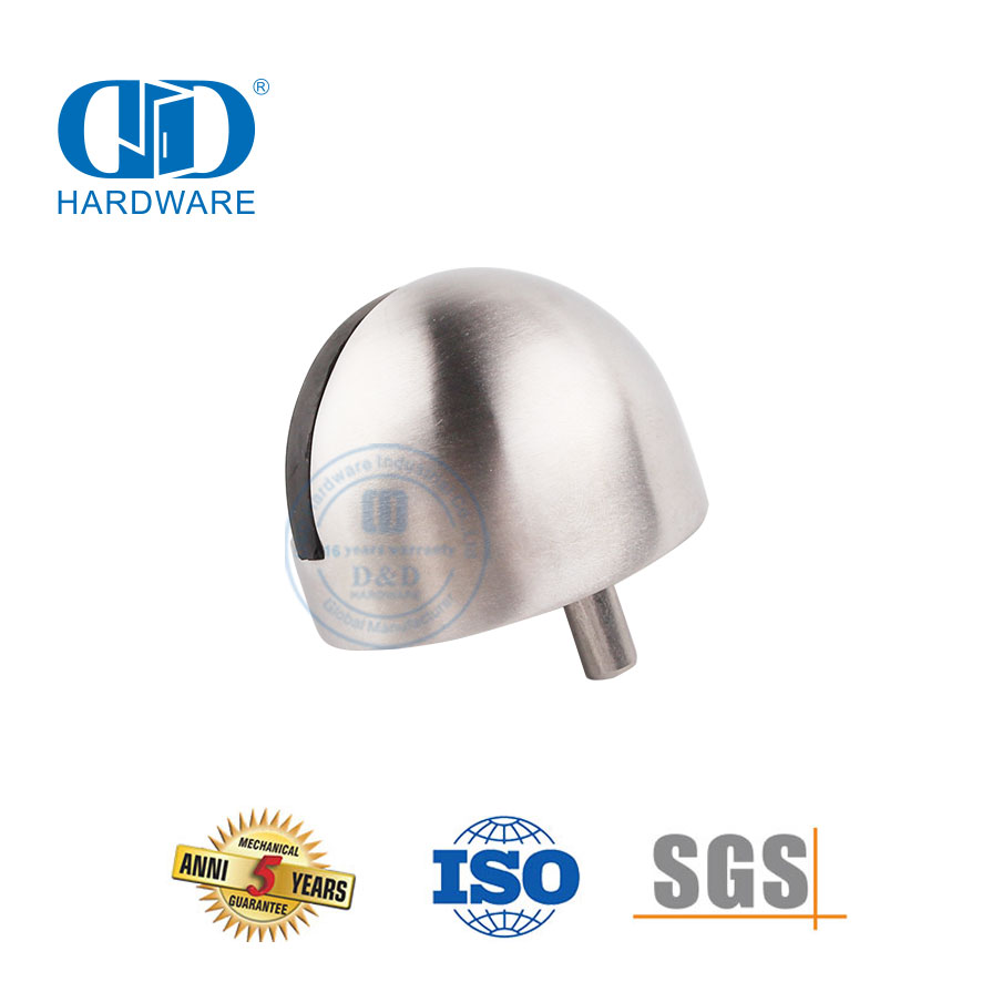 Penghenti Pintu Terpasang Lantai Hemisferis Baja Tahan Karat Standar Tinggi-DDDS002-SSS