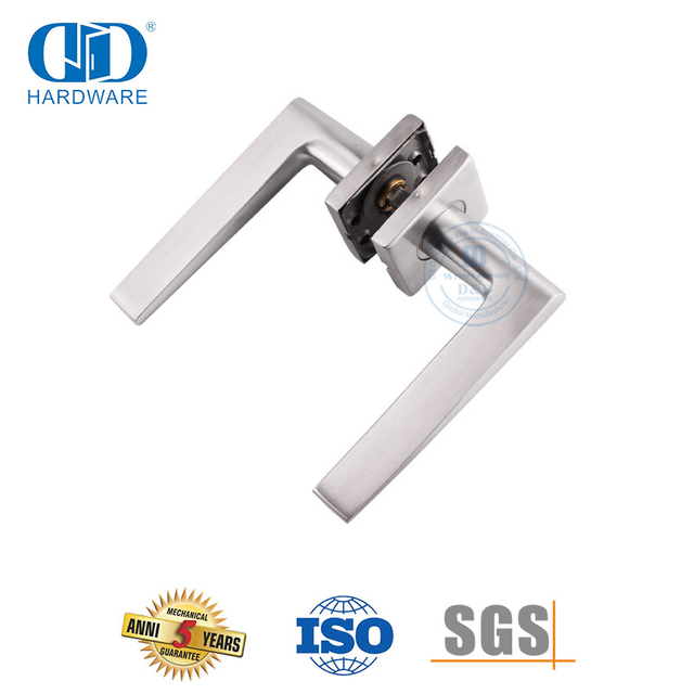 Pegangan Komersial Stainless Steel 304 Square Rosette Silver untuk Pintu Depan-DDSH037-SSS