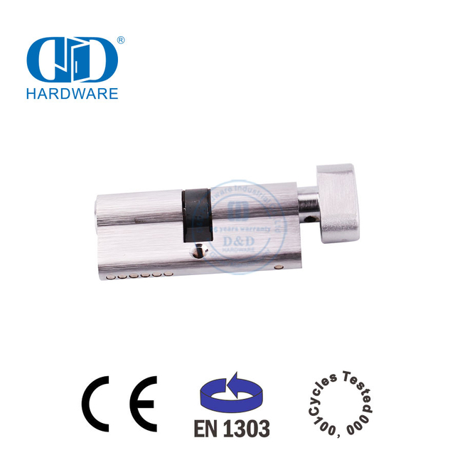 EN 1303 Silinder Kunci Putar Jempol Krom Satin dengan Kunci-DDLC004-70mm-SC