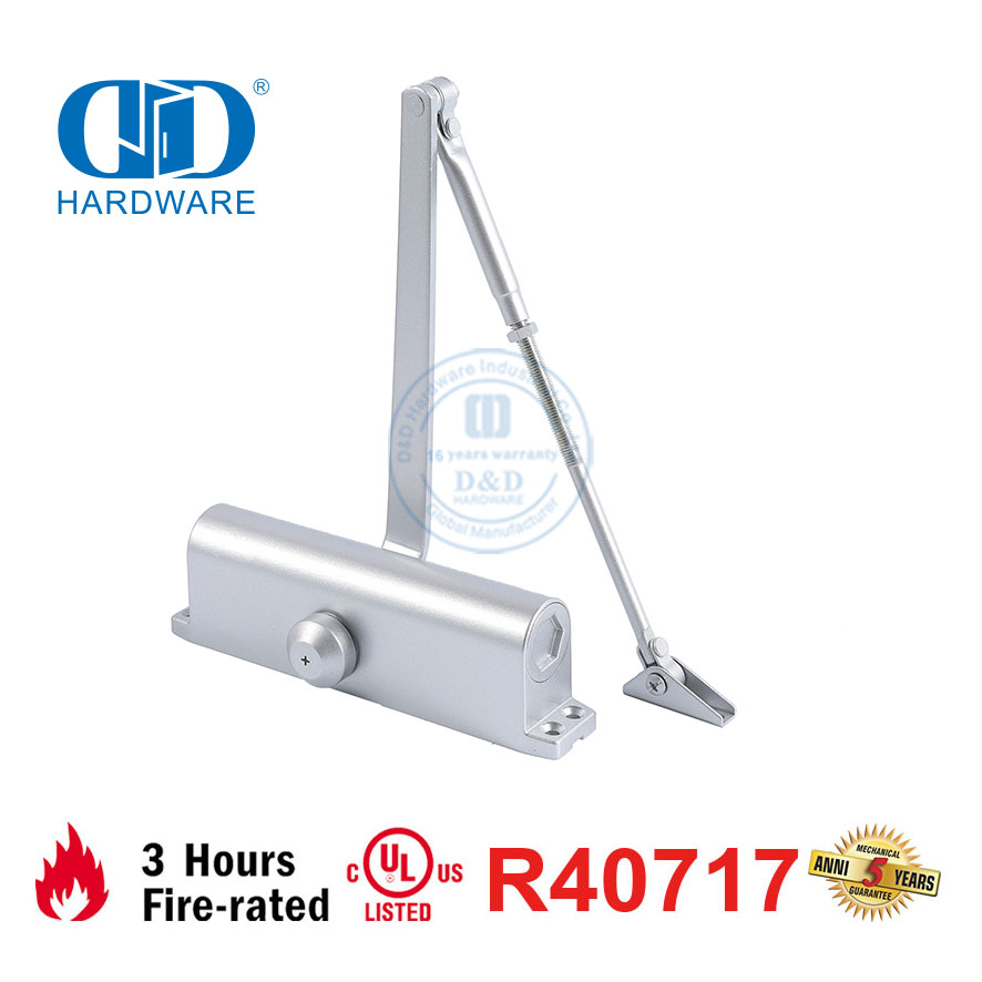 Jual Terlaris Tugas Berat 80-120KG 1250Mm CE UL 10C Terdaftar Penutup Pintu Nilai Api dengan Pemeriksaan Belakang-DDDC040