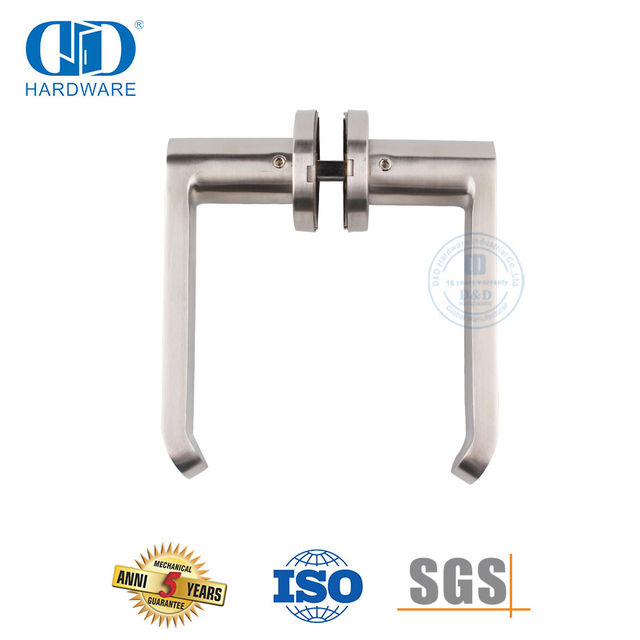 Pemasangan Mudah Perangkat Keras Pintu Baja Pegangan Tuas Padat Stainless Steel-DDSH028-SSS