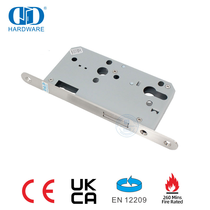 Untuk Gudang atau Pintu Masuk 240 Menit Kunci Pintu Deadbolt Baja Tahan Karat Nilai Api-DDML013-6072