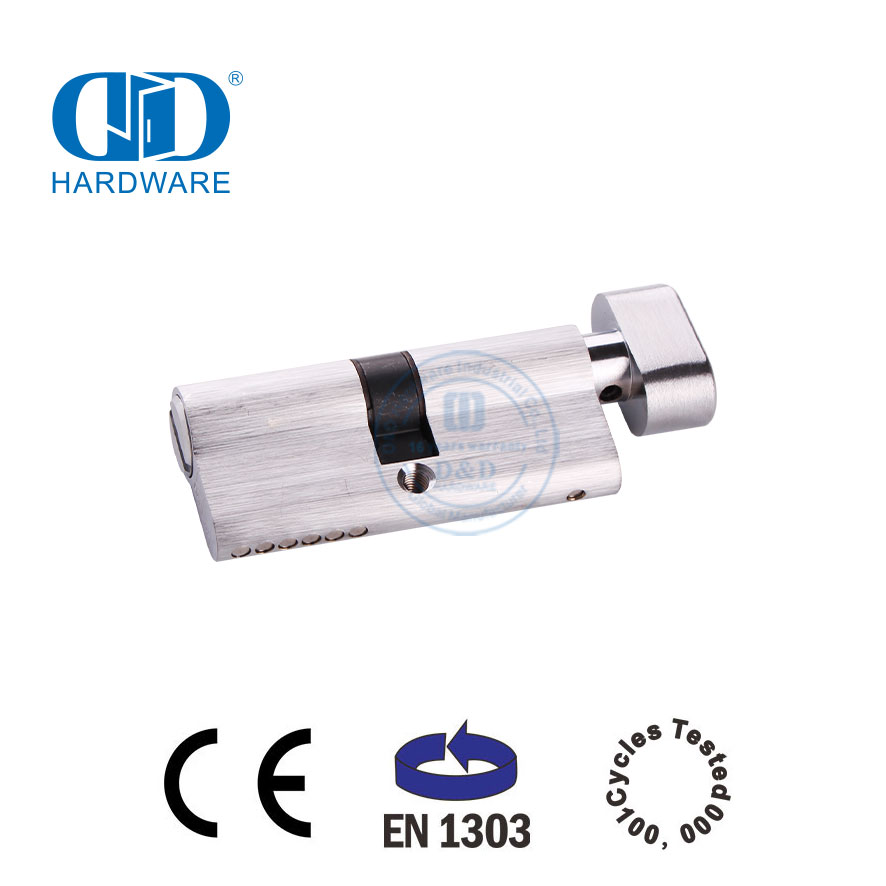 Satin Chrome Finish EN 1303 Sertifikasi Silinder Kunci Kamar Mandi-DDLC007-70mm-SC