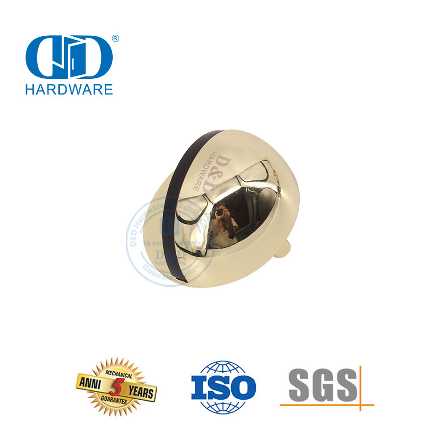 PVD Finish Zinc Alloy Hardware Semi Lingkaran Penahan Pintu Belahan Bumi-DDDS004-PVD