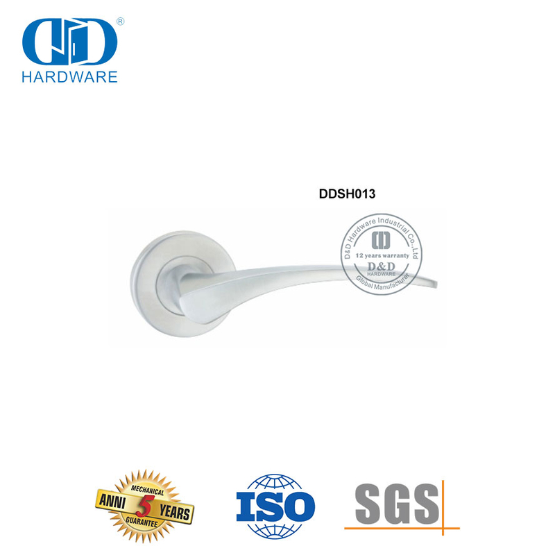 Gagang Pintu Tipe Tuas Tubular Pengecoran Presisi Baja Tahan Karat-DDSH013-SSS