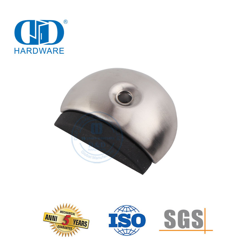 Perangkat Keras Bangunan Perumahan Penahan Pintu Lantai Setengah Bulan Stainless Steel-DDDS014-SSS