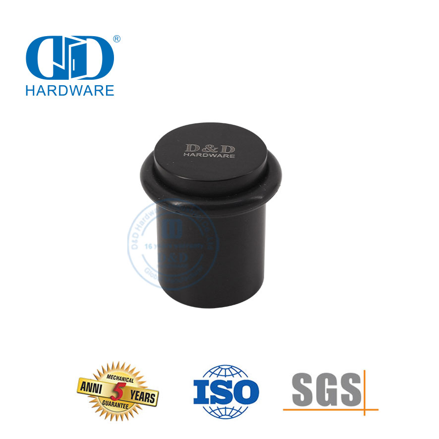 Sumbat Pintu Lantai Stainless Steel Bentuk Silinder Finish Hitam Matt-DDDS011-MB