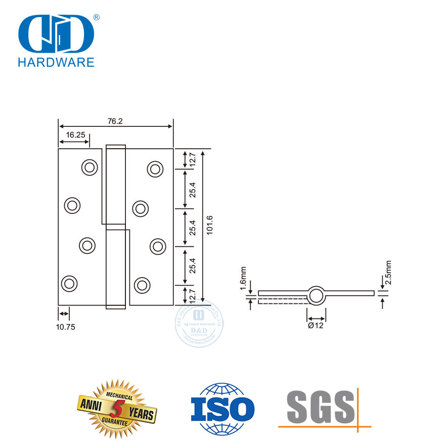 Harga Bagus dan Keamanan Tinggi Banyak Menggunakan Engsel Pengangkat Stainless Steel-DDSS022