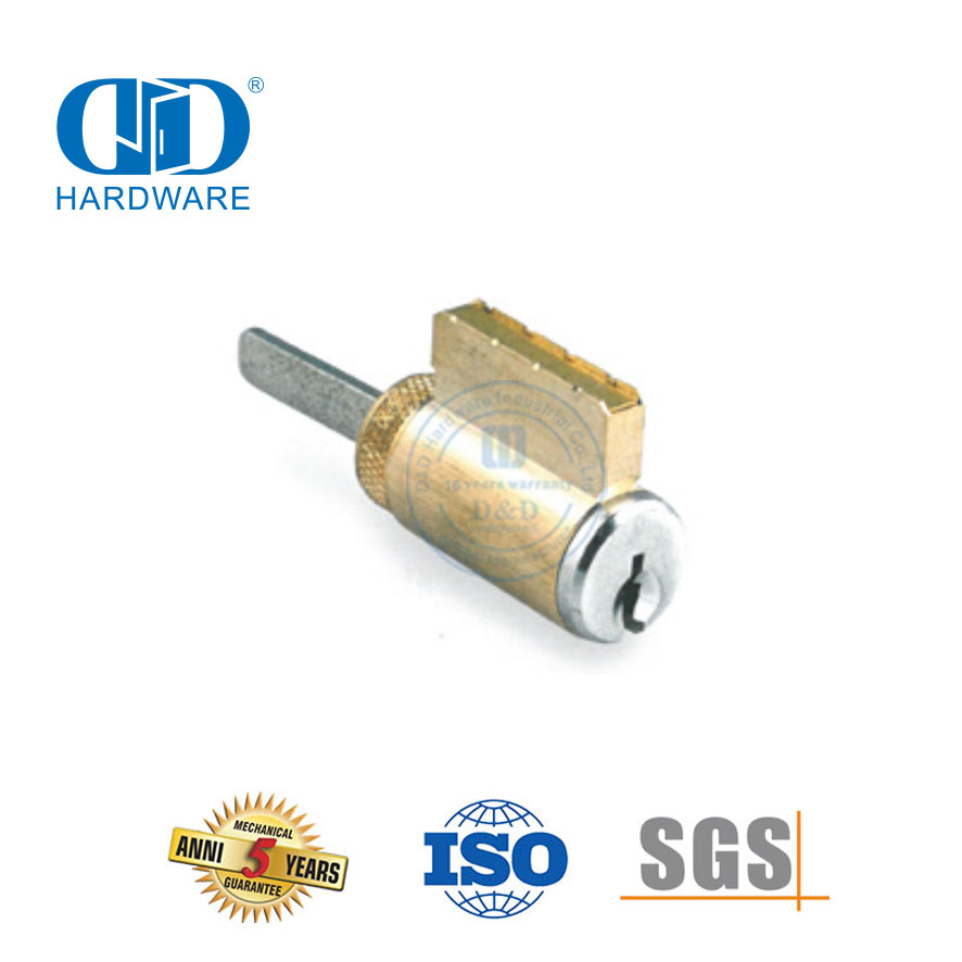 Kuningan Padat Amercian Standard Mortise Lock T-Turn Cylinder-DDLC019-29mm-SN