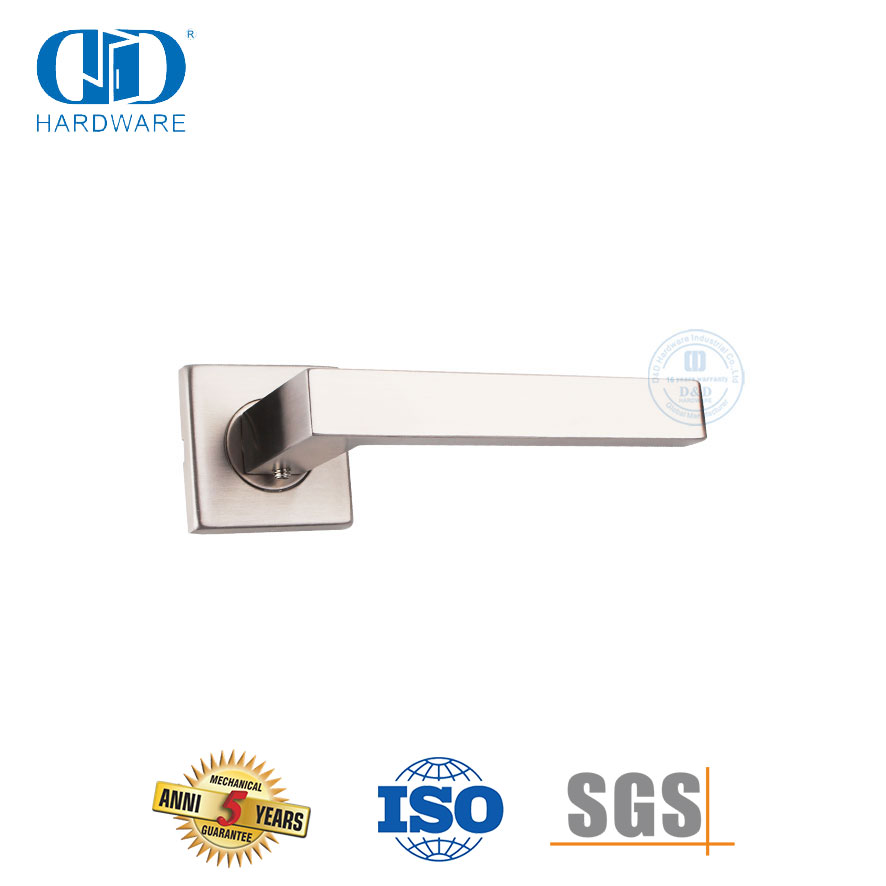 Perangkat Keras Pintu Lorong Bagian Satin Finish Pegangan Tuas Persegi-DDTH020-SSS