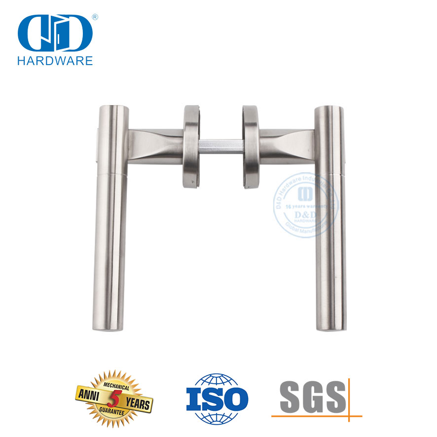 Perangkat Keras Pintu Komposit Stainless Steel 304 Pegangan Tuas Tubular Padat-DDSH018-SSS