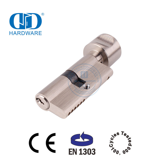 EN 1303 Kunci Kuningan Padat dan Silinder Kunci Putar-DDLC001-70mm-SN