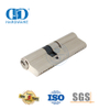 Kuningan Padat Keamanan Tinggi Profil Euro Offset Silinder Kunci Ganda-DDLC012-70mm-SN