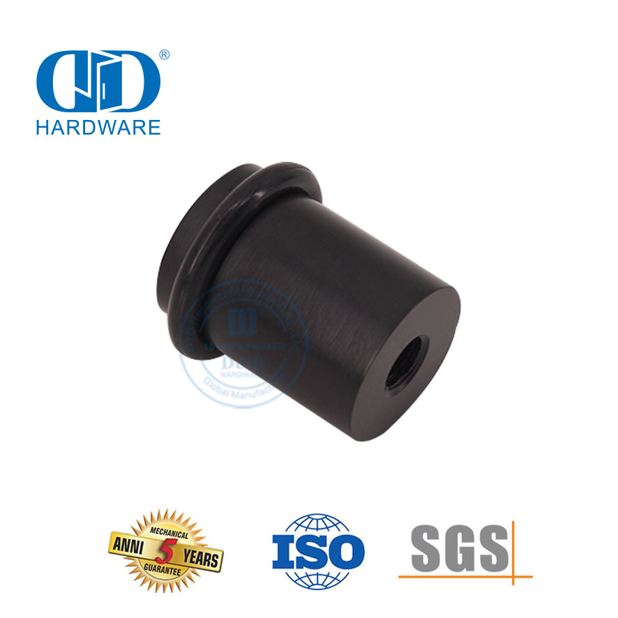 Sumbat Pintu Lantai Stainless Steel Bentuk Silinder Finish Hitam Matt-DDDS011-MB