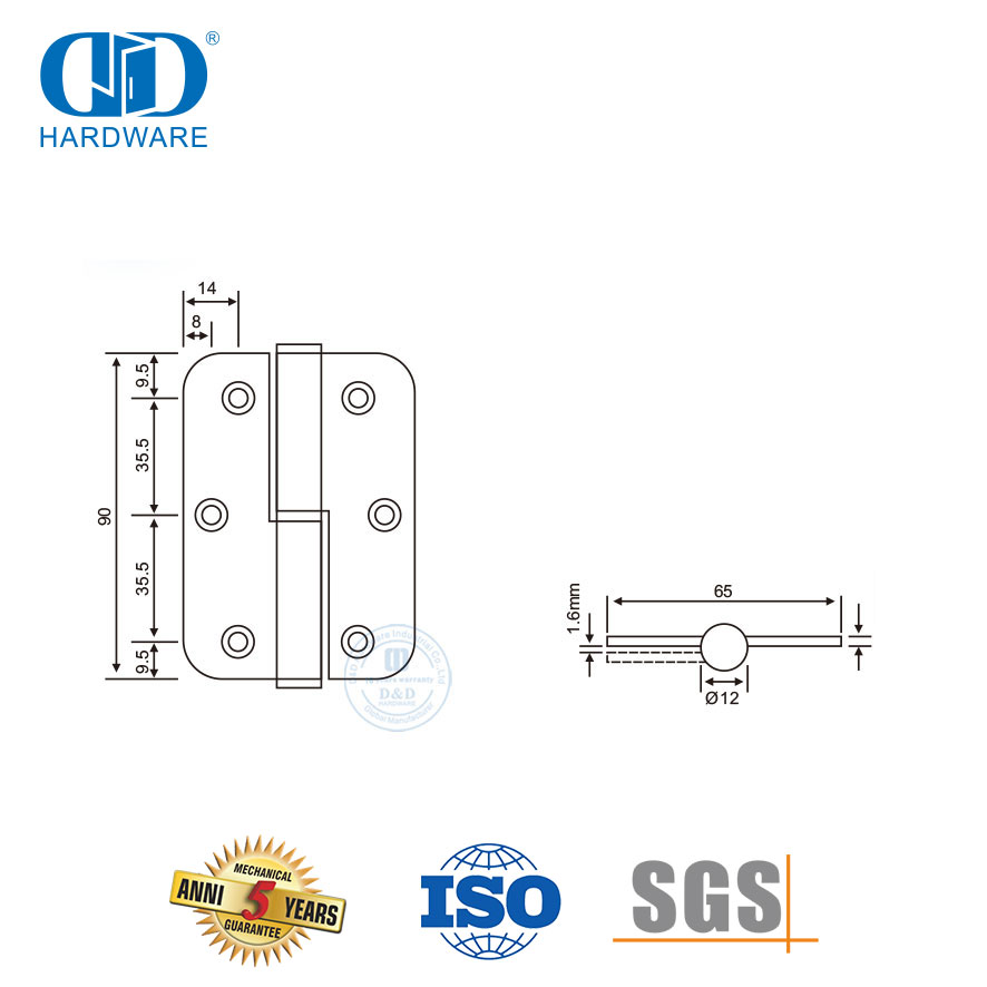 Engsel Pengangkat Perangkat Keras Pintu Utama Stainless Steel-DDSS020