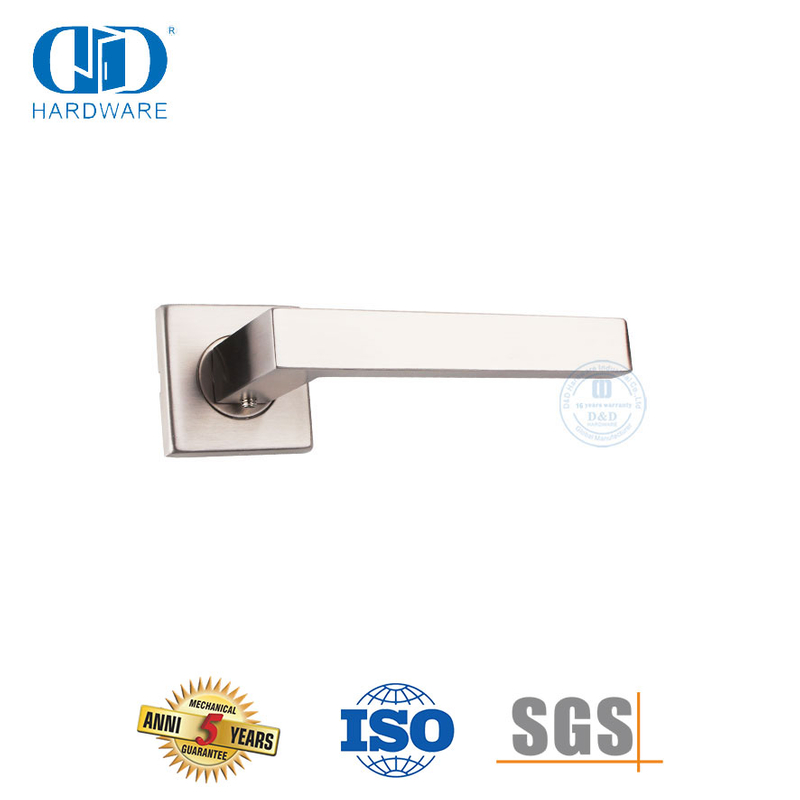 Perangkat Keras Pintu Lorong Bagian Satin Finish Pegangan Tuas Persegi-DDTH020-SSS