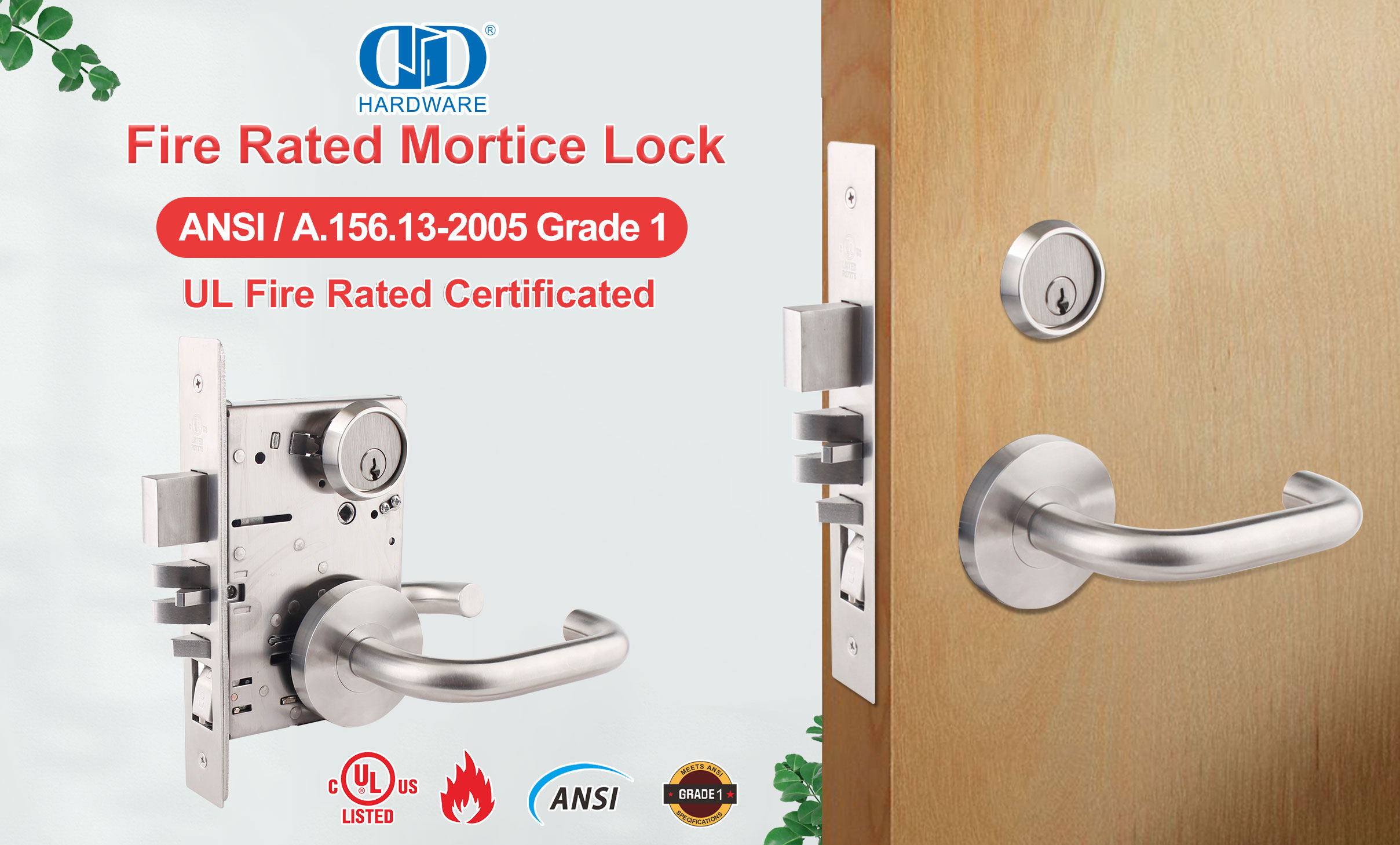 Kunci Mortice Grade1, sesuai dengan standar ANSI