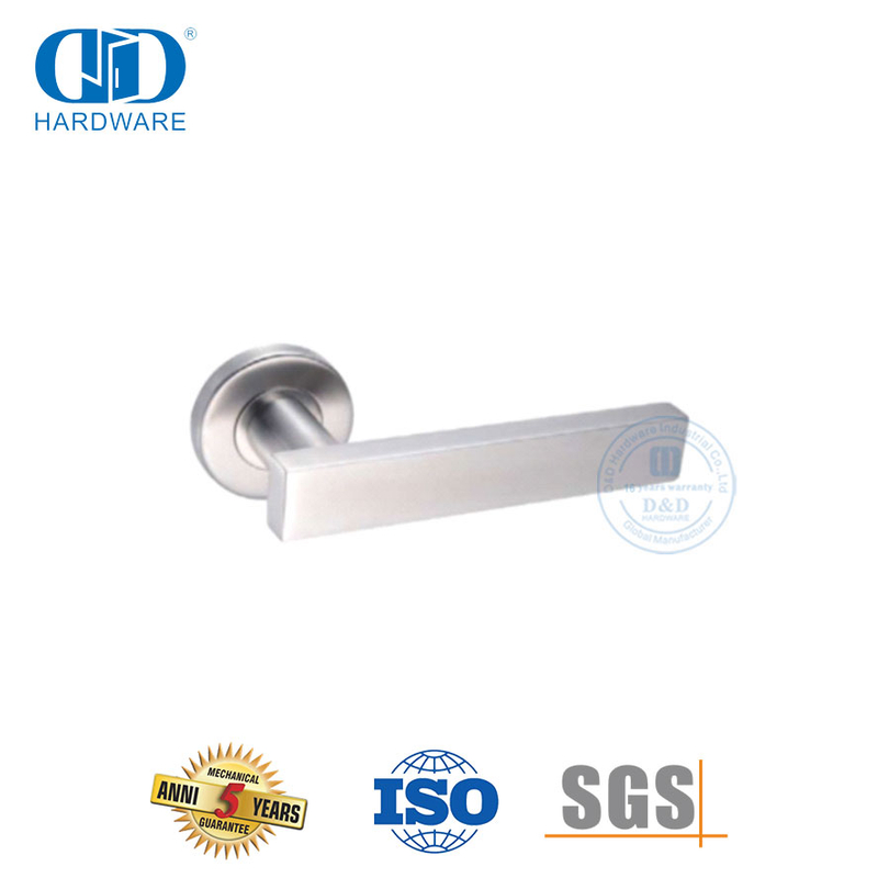 Gagang Pintu Stainless Steel Jenis Rosette Bulat untuk Rumah-DDTH039-SSS